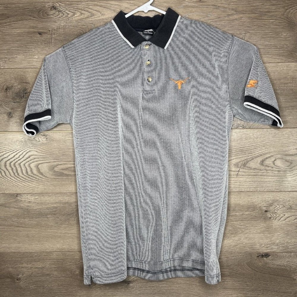 Texas Longhorns Starter Polo Shirt Mens Med Gray - Picture 2 of 15